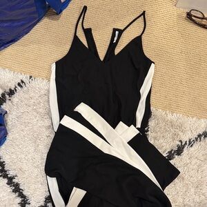 Amanda Uprichard Black Dress with White Trim